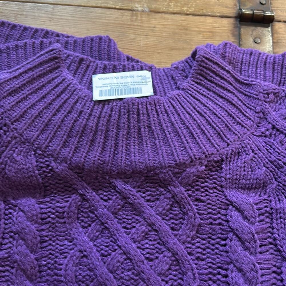 Woman’s Mock Neck 3/4 sleeve sweater purple size 5XL - Picture 5 of 8